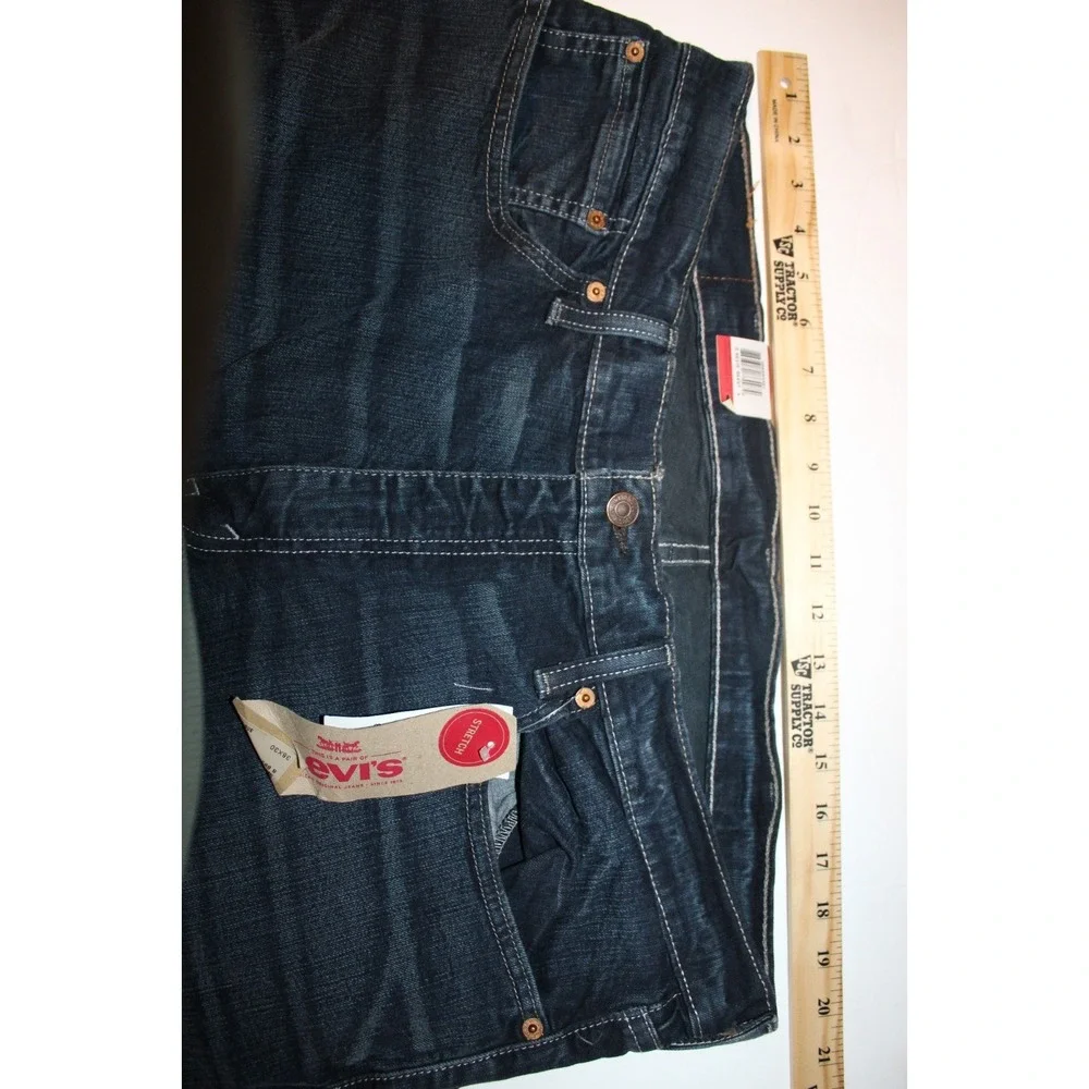Levis 559 Jeans Mens 38x30 Blue Denim Relaxed Fit Straight Leg Dark Stone Wash